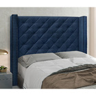 Cabeceira Casal 140 Cm Vicenza Suede - Ssx Multicoisas - Azul