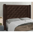 Cabeceira Casal 140 Cm Vicenza Suede - Ssx Multicoisas - Café