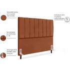 Cabeceira Casal 140cm Arlla Suede Rm
