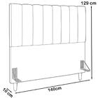 Cabeceira Casal 140cm Arlla Suede Rm