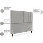 Cabeceira Casal 140cm Arlla Suede Rm