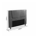 Cabeceira Casal 140cm Barcelona  Chumbo