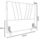 Cabeceira Casal 140cm Bell Suede Terracota Rm