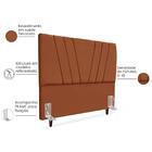 Cabeceira Casal 140cm Bell Suede Terracota Rm