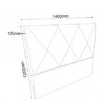 Cabeceira Casal 140cm Bud Espresso Móveis Veludo Preto