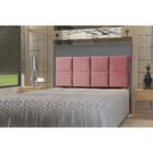 Cabeceira Casal 140cm Cama Box Painel Poliana Rose