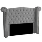 Cabeceira Casal 140cm Decorativa Ayla Veludo Cinza - Montanar