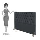 Cabeceira Casal 140cm Diamante D10 Linho Chumbo