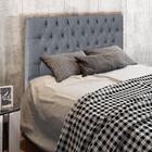 Cabeceira Casal 140cm Diamante D10 Linho Cinza