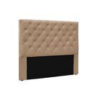 Cabeceira Casal 140cm Em Suede Tania  Bege