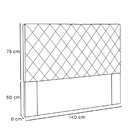 Cabeceira Casal 140cm Esmeralda Spezzia Branco