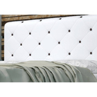 Cabeceira Casal 140cm Giovana Branco Tecido Sintético Carolin