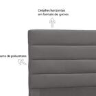 Cabeceira Casal 140cm Greta Suede Cinza Dmonegatto