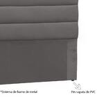 Cabeceira Casal 140cm Greta Suede Cinza Dmonegatto