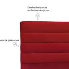 Cabeceira Casal 140cm Greta Suede Vermelho Dmonegatto