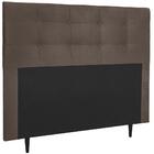 Cabeceira Casal 140cm Helena Tecido Suede Marrom Ísis Estofad