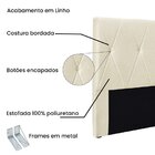 Cabeceira Casal 140cm Linho Aquilla Pérola
