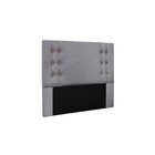 Cabeceira Casal 140cm Linho Gênova Cinza