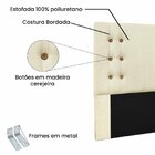 Cabeceira Casal 140cm Linho Gênova Dourado