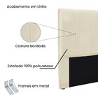 Cabeceira Casal 140cm Linho Ravenna Pérola