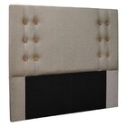 Cabeceira Casal 140cm Linho Rústico Gênova  Areia