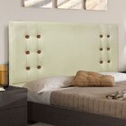 Cabeceira Casal 140cm Linho Rústico Gênova  Natural