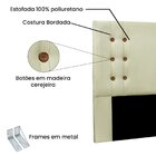Cabeceira Casal 140cm Linho Rústico Gênova  Natural
