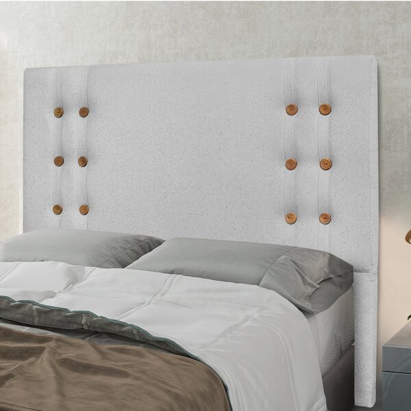 Cabeceira Casal 140cm Linho Rústico Gênova Grigio