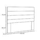 Cabeceira Casal 140cm Linho Rústico La Itáliana  Natural