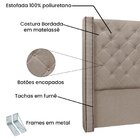 Cabeceira Casal 140cm Linho Rústico Vicenza  Areia