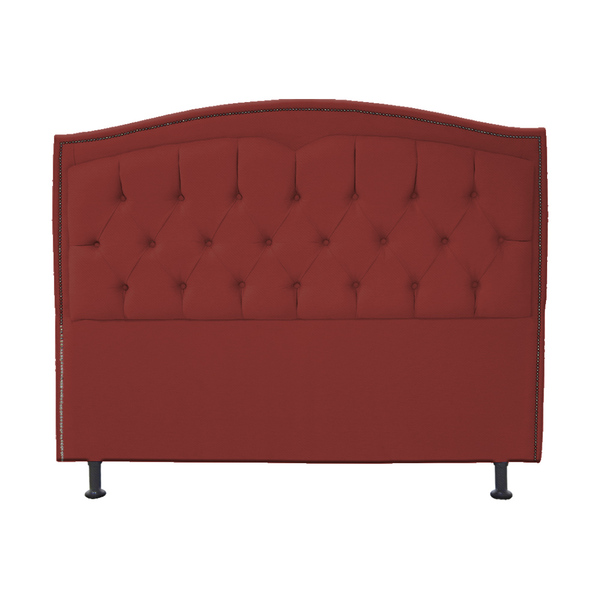 Cabeceira Casal 140cm Para Cama Box Diana Suede Vermelho - Ds