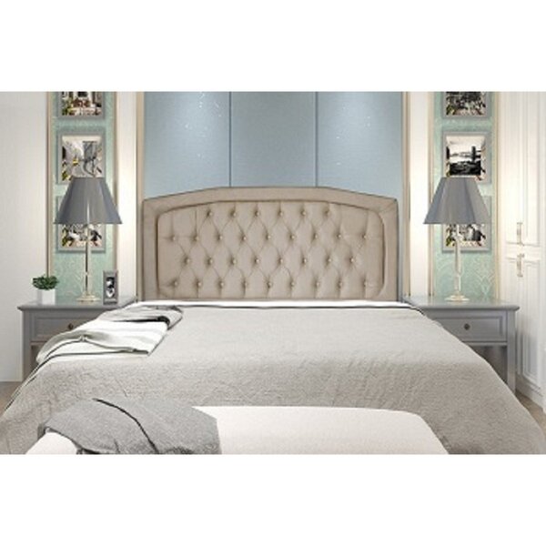 Cabeceira Casal 140cm Para Cama Box Geovana  Bege