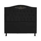 Cabeceira Casal 140cm Para Cama Box Greta Suede Preto - Ds Es