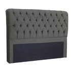 Cabeceira Casal 140cm Para Cama Box Maria  Cinza