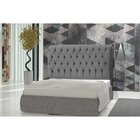 Cabeceira Casal 140cm Para Cama Box Maria  Cinza