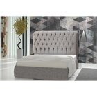 Cabeceira Casal 140cm Para Cama Box Maria Deluxe  Bege