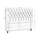 Cabeceira Casal 140cm Para Cama Box Maria Deluxe  Bege