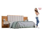 Cabeceira Casal 140cm Ripada 100% Mdf Estofada Isis Com 02 Me