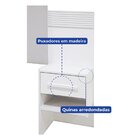Cabeceira Casal 140cm Ripada 100% Mdf Estofada Isis Com 02 Me