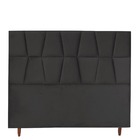 Cabeceira Casal 140cm Roma Suede Grafite - D'classe Decor