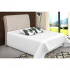 Cabeceira Casal 140cm Sued Bege