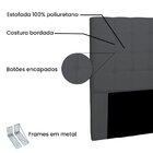 Cabeceira Casal 140cm Suede Verona  Cinza