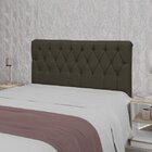 Cabeceira Casal 140cm Suede Viena  Marrom Chocolate