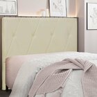 Cabeceira Casal 140cm Veludo Aquilla  Bege