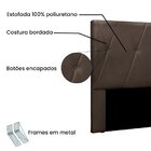 Cabeceira Casal 140cm Veludo Aquilla  Marrom