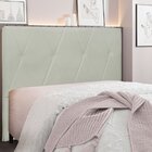 Cabeceira Casal 140cm Veludo Aquilla  Prata