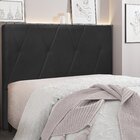 Cabeceira Casal 140cm Veludo Aquilla  Preto
