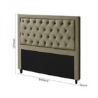 Cabeceira Casal 140cm Veludo Baronesa  Castor