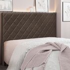 Cabeceira Casal 140cm Veludo Esmeralda  Marrom