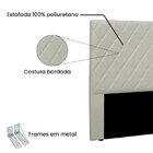 Cabeceira Casal 140cm Veludo Esmeralda  Prata